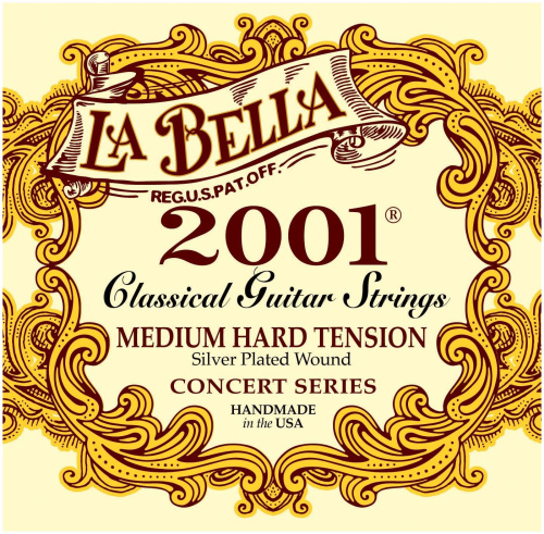 La Bella 2001MED-HARD Струны для классической гитары Medium Hard Tension, нейлоновые, профессиональн