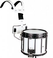 AP Percussion MPZ-1412 Маршевый барабан малый профессиональный 14"х12" белый, черная фурнитура с дер