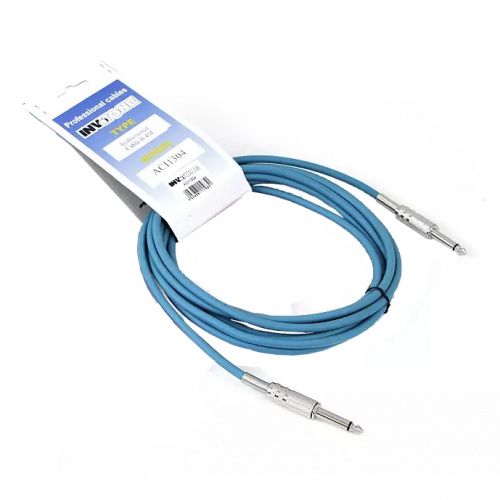 Invotone ACI1302B инструментальный кабель, mono jack 6,3 — mono jack 6,3, длина 2 м (синий)