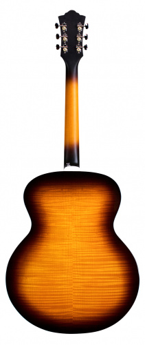 GUILD F-250E Deluxe Maple ATB электроакустическая гитара формы джамбо, топ - массив ели, корпус - огненный клён, цвет - санбёрс фото 2