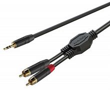 ROXTONE GPTC140/1 Аудио-кабель, JACK(S) 3,5MM-2*RCA, 1м