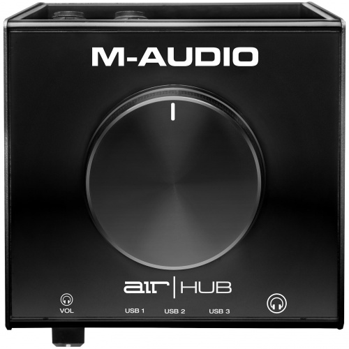 M-Audio AIR Hub USB аудио интерфейс, 2х1/4" TRS Jack аудио выхода с регулировкой уровня сигнала, 1/4" TRS Jack стерео выход на наушники с регулировкой