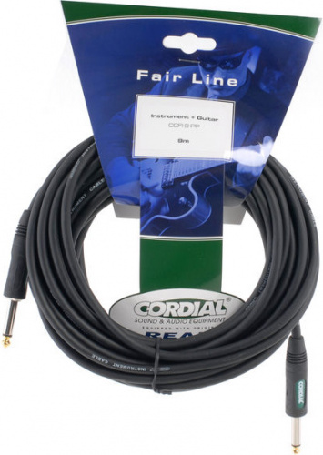 Cordial CCFI 9 PP инструментальный кабель моно-джек 6,3 мм/моно-джек 6,3 мм, 9,0 м, черный фото 2