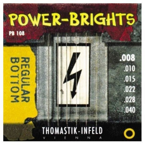 Thomastik PB108 Power-brights струны для электрогитары, 8-40, сталь, басовые magnecore