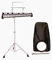 Artist Percussion GS-30 Набор: глокеншпиль G5-C8, 2 1/2 октавы, палочки, тренировочный пэд, стойка чехол, палочки барабанные