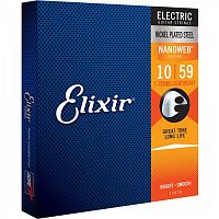 Elixir 12074 NanoWeb струны для 7-ми струнной электрогитары Light/Heavy 10-59