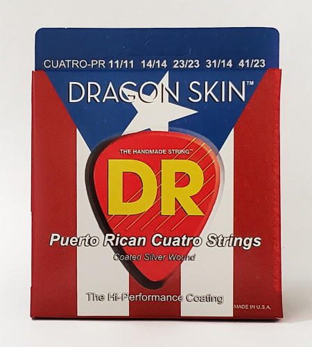 DR CUATRO-PR DRAGON SKIN струны для пуэрториканского куатро прозрачное покрытие.