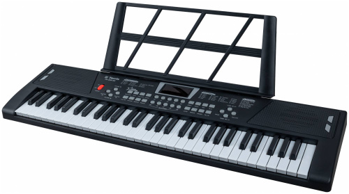 TERRIS TK-200 BK синтезатор, 61 мини клавиша, микрофон, цвет черный фото 5
