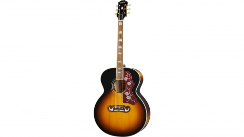 EPIPHONE J-200 Aged Vintage Sunburst электроакустическая гитара, цвет санбёрст
