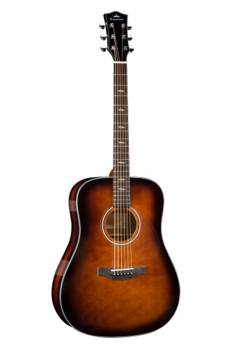 KEPMA F1-D Cherry Sunburst акустическая гитара, цвет вишневый санберст, в комплекте чехол