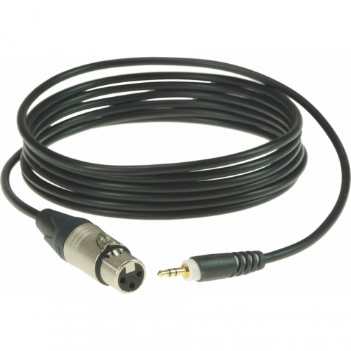 KLOTZ AU-MF0300 инсертный кабель с разъёмами XLR x stereo mini jack, контакты позолочены, цвет чёрный, 3 м