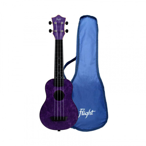 FLIGHT TUS-65 AMETHYST укулеле Travel, сопрано, верх. дека липа, корпус пластик, цвет фиолетовый фото 2