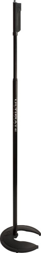 Ultimate LIVE-MC-77B стойка микрофонная прямая, цельное фигурное основание, регулировка высоты одной рукой, высота 111-179см, резьба 5/8", черная