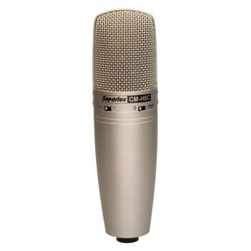 Superlux CMH8C Конденсаторный микрофон с большой диафрагмой. Pad -10 dB, кардиодида/восьмерка/круг
