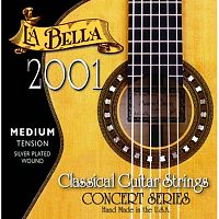 La Bella 2001MED Струны для классической гитары Medium Tension, нейлоновые, профессиональные, посере