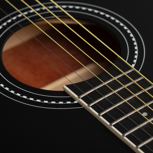 ROCKDALE Aurora D7 BK Satin Акустическая гитара Форма корпуса Dreadnought. Цвет черный. Сатиновое покрытие. Верхняя дека из ели. Нижняя дека и обечайк фото 4