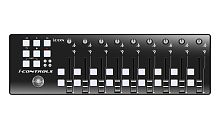 iCON iControls USB MIDI контроллер, 9 фейдеров, 18 кнопок, 9 энкодеров, джойстик, кнопка "Сцена" для настройки 4-х пресетов, 6 кнопок транспорта, разъ