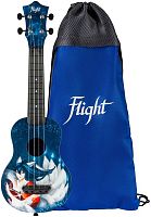 FLIGHT ULTRA S-42 Kumiho укулеле сопрано,серия Ultra, поликарбонат армированный.Рисунок.Рюкзак