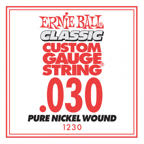 Ernie Ball 1230 струна для электро и акустических гитар. никель, калибр 030