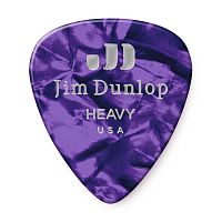 Dunlop Celluloid Purple Pearloid Heavy 483P13HV 12Pack медиаторы, жесткие, 12 шт.