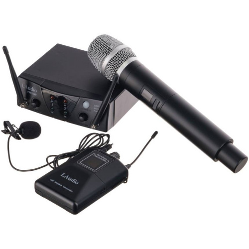 LAUDIO PRO2-MP Двухканальная радиосистема с ручным передатчиком и петличкой, LAudio