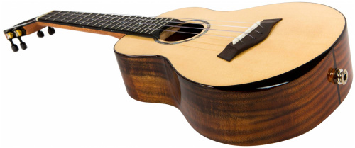 FLIGHT VOYAGER CONCERT EQ-A укулеле концерт с активным звукоснимателем,ALL SOLID ель/акация, чехол фото 2