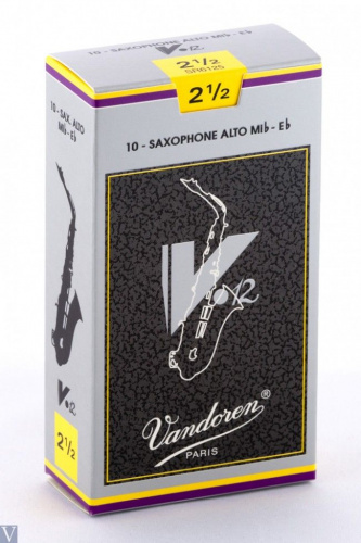 Vandoren V12 2.5 10-pack (SR6125) трости для альт-саксофона №2.5, 10 шт.
