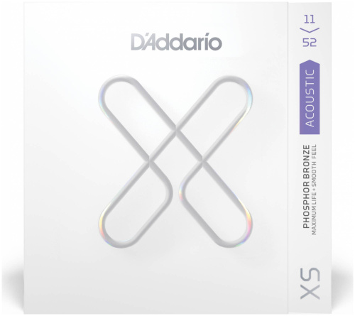 D'ADDARIO XSAPB1152 Set Acoustic Guitar XS Phosphor Bronze, 11-52, Custom Light струны для акустической гитары фосфорная бронза, фото 3