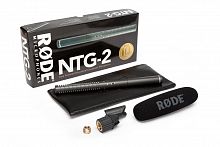 RODE NTG-2 Направленный конденсаторный микрофон-пушка. Балансный выход. Питание фантомное, 48В или от батарейки 1,5Вольта АА. Суперкардиодной направле