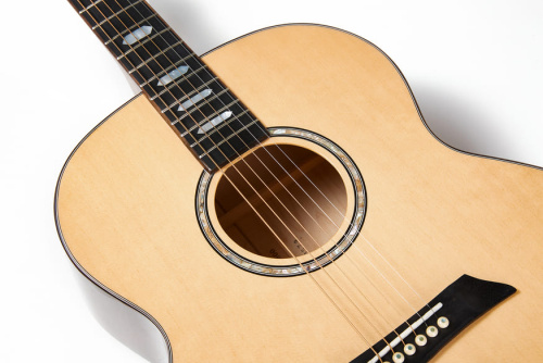NG JM-800 акустическая гитара, цвет натуральный, чехол в комплекте фото 3