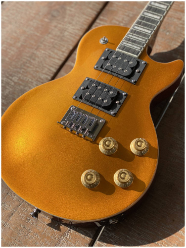 FLIGHT Centurion Tenor GT электроукулеле, Les Paul, тенор, золотой, чехол фото 8