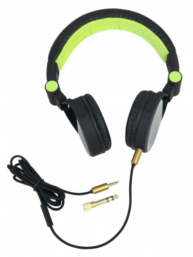 OMNITRONIC SHP-i3 Stereo Headphones green закрытые стереонаушники. Цвет зеленый фото 2