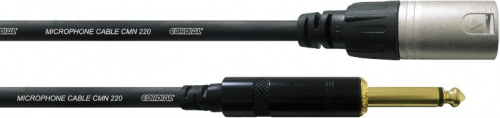 Cordial CCM 7,5 MP микрофонный кабель XLR M/моно джек 6,3 мм, 7,5 м, черный