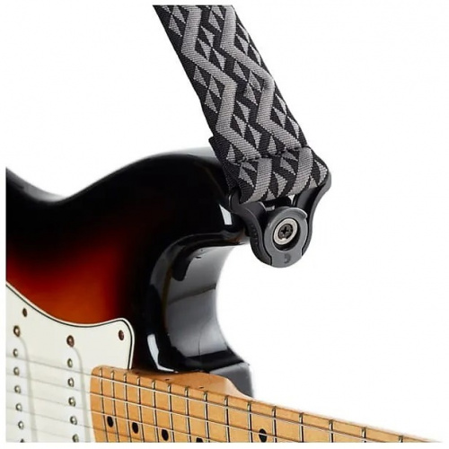PLANET WAVES 50BAL03 AUTO LOCK STRAP гитарный ремень, нейлон, цвет Black Geometric, система крепления Auto Lock фото 2