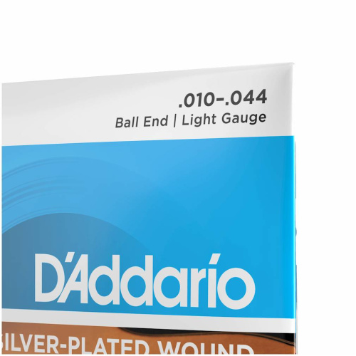 D'Addario EJ83L струны для акустической гитары типа Selmer (Gypsy guitar), серебро, Light, 10-44 фото 3
