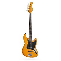 Sire V3-4 ORG бас-гитара, форма Jazz Bass, активная электроника, цвет черный оранжевый