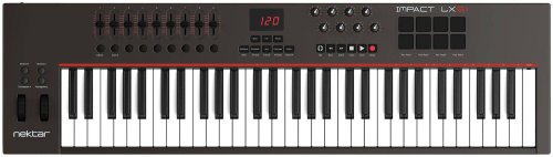 Nektar Impact LX 61+ USB MIDI клавиатура, 61 клавиша, совместимо с Mac/PC/iPad/ПО Bitwig 8-Tra
