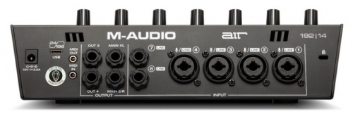 M-Audio AIR 192 I 14 USB аудио интерфейс, 24бит/192кГц, 4xXLR/TRS комбинированных входа с фантомным питанием +48В, 2х1/4 TRS инструментальных входа, 2 фото 2