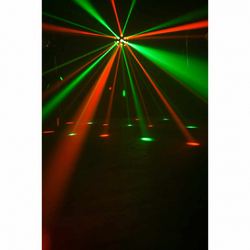American DJ LED Quest светодиодный прибор с 19 линзами, вращающиеся RGB лучи с широким углом раскрыт фото 4
