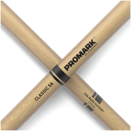 PROMARK TX5AN HICKORY 5A Nylon Tip барабанные палочки, орех, овальный нейлоновый наконечник фото 2