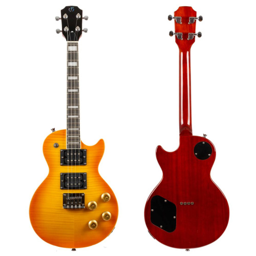 FLIGHT Centurion Tenor VB электроукулеле, Les Paul, тенор, цвет Vintage Burst, чехол фото 2