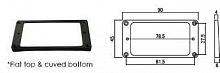 Hosco H-MR-1RB рамка для бриджевого хамбакера, flat top&curved bottom, черная, пластик
