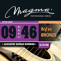 Magma Strings GA110B80 Струны для акустической гитары Серия: Bronze 80-20 Калибр: 9-13-18-26-36-