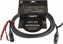 Klotz TITANIUM TI-M1000 Микрофонный кабель XLR - XLR, сечение 4х 0.34 мм2, диаметр 7.8мм, длина 10м.