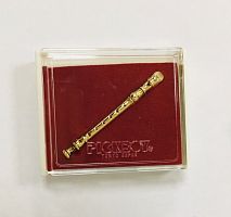 Значок на булавке  зол. напыление  "блок-флейта" Pick Boy made in Japan (980049)