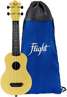FLIGHT ULTRA S-35 Sand укулеле сопрано, серия Ultra, поликарбонат армированный. Горчичный. Рюкзак