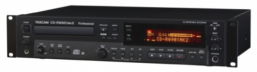 Tascam CD-RW901 MK2 CD-рекордер CD/MP3 плеер, XLR/RCA coax/optic in/out, CD-Text, 24-bit A/D and D/A converters, pitch 16%, Auto Cue function, 2U, 4.3 фото 3