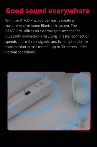 FIIO BTA30 pro BT ресивер. Выходная мощность: RCA LO: 977 мкВт при 10 кОм. Соотношение сигнал / шум: 118 дБ.Поддерживаемые форматы: SBC/AAC/aptX/aptX  фото 3