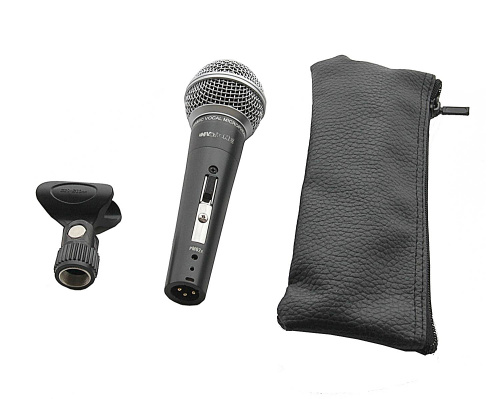 INVOTONE PM02A микрофон вокальный динамический, гиперкард. 50Гц-15кГц,600 Ом, выключ.,чехол, держ. фото 2