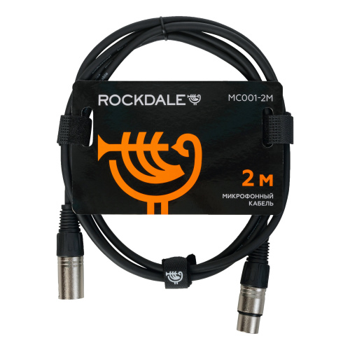 ROCKDALE MC001-2M готовый микрофонный кабель, разъемы XLR, длина 2м